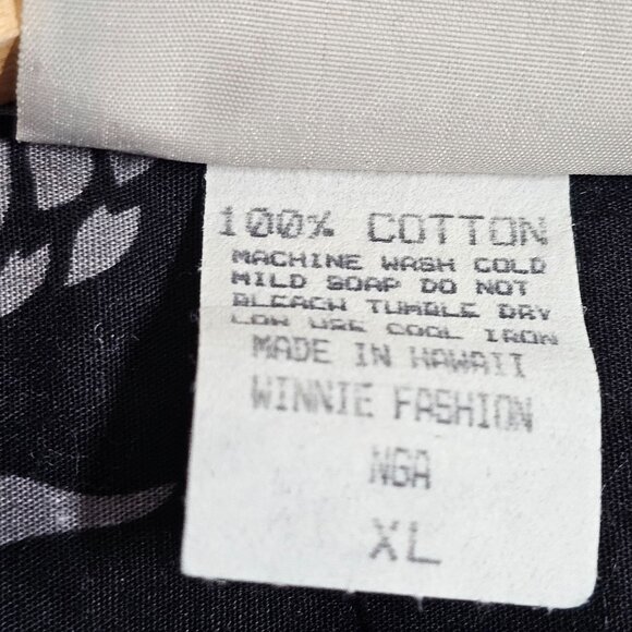 Vintage Winnie Fashion Hawaiian Shirt Black Pineapple Ukulele Music Mens XL - Picture 9 of 10